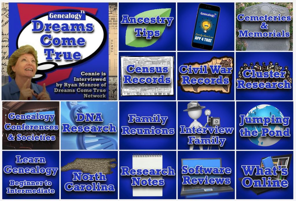 Genealogy TV educational categories